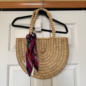 Rachel Ashwell NWT wooden beaded Tote
